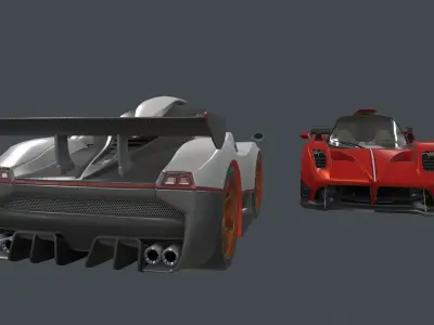 zomg  car  Low-poly 3D model