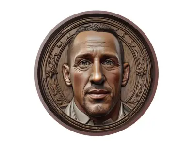 Franck Ribery Footballer Medallion 3D print model