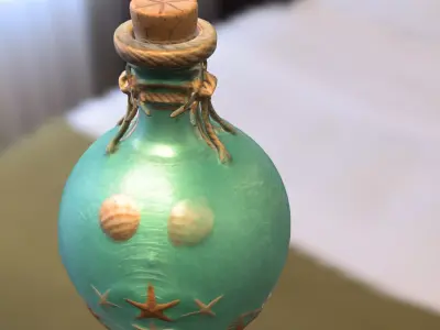 Decorative Starfish Potion Bottle Low-poly 3D model