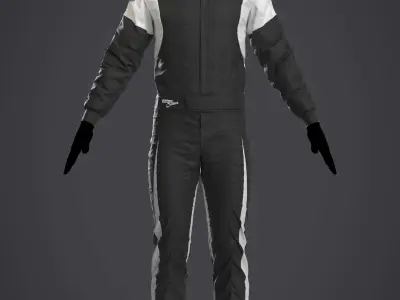 Racing Outfit - 104 Marvelous Designer and Clo3D 3D model