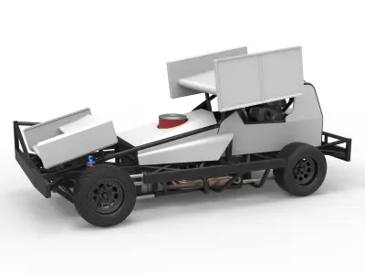 BriSCA Formula 1 Stock Car for Asphalt Scale 1 to 25 3D print model