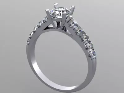 diamond ring 3D print model 41