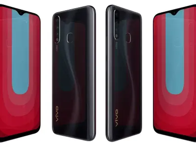 Vivo u 20 Racing Black High Poly 3D model