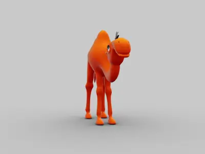 Camel funny cartoon character 3D model