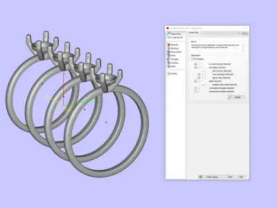 Round Diamond Engagement Ring 5mm 3D print model