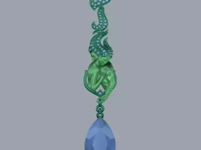 the lover pendant 3D print model