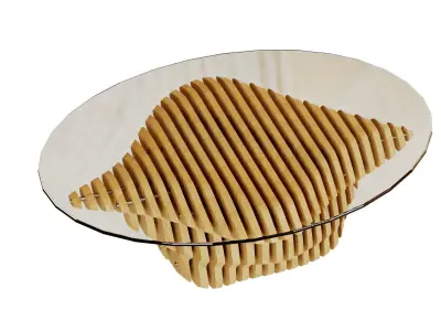Parametric coffee table 07 3D model