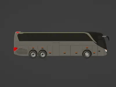 Travel Bus Low-poly 3D model