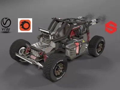 4x4 offroad UTV buggy 3D model