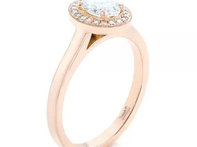 Custom Diamond Engagement Ring 3D print model
