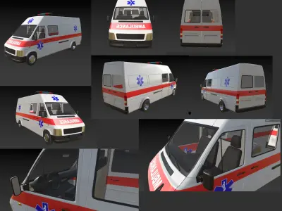 Ambulance Equipped Emergency Vehicle 3D model