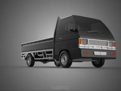PICK UP FLAT DECK COLT DELICA L300 PICKUP CAR TRUCK CARRY TRITON 3D model