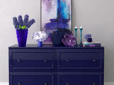 Decorative set with chest of drawers 3D model