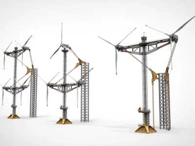 Sci-Fi Wind turbine 1 3D model