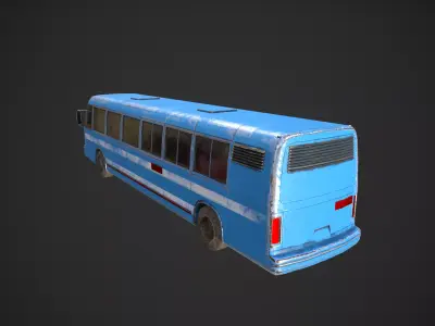 Abandoned Rusty Vehicles Pack 9 In 1 Low-poly 3D model