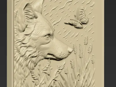 Wolf Head A75 3D print model