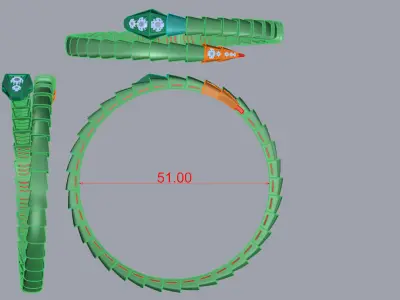 Serpenti Bvlgari Snake Bracelet 3D print model