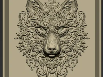 Wolf Head A76 3D print model