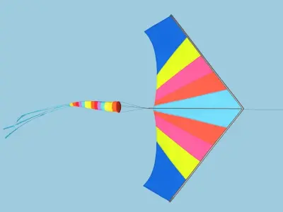 classic wind kite model 3D model