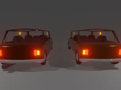 CarPack Low Poly car with two lights Low-poly 3D model
