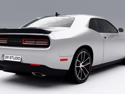 Dodge Challenger 392 HEMI Scat Pack Shaker Low-poly 3D model