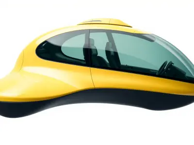 Futuristic Flying Taxi Concept Vehicle Low-poly 3D model