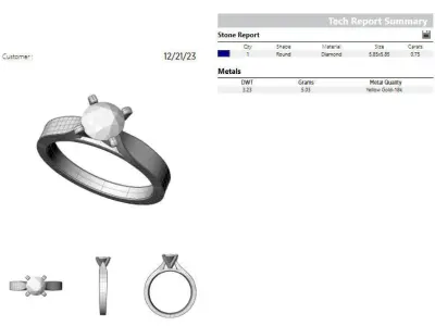 Round 0-75-CT Flat Profile Round Shank Width 2-4mm 3D print model