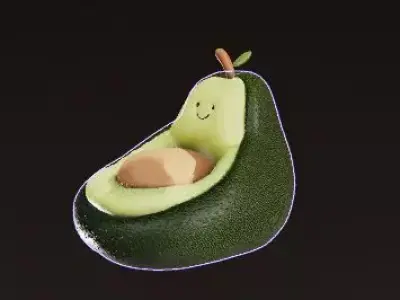 Luxury Butterfruit Sofa Artistic Furniture 3D Model 3D model