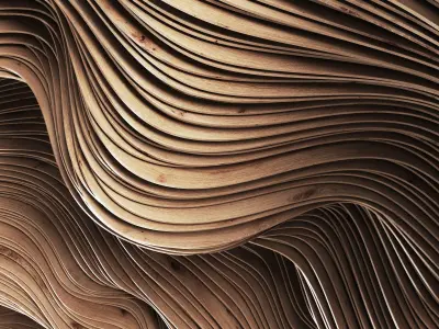 Parametric big ceiling wood n1 3D model