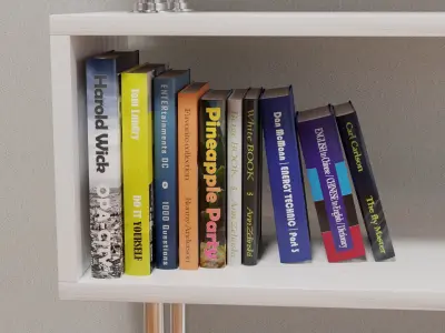 Books original set of 10 Low-poly 3D model
