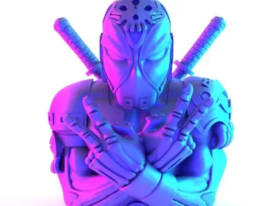 Aztec Deadpool Mexican Maya toy 3D print model