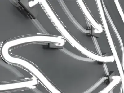 Angel Wings 3 - Neon Sign 3D model