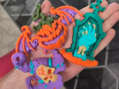 Halloween set AMS 3d print 3D Model Collection