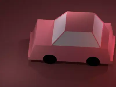 LowPoly Car origami 3D model