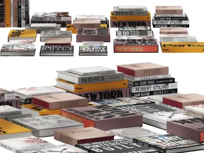 031 Decorative books set 02 diverse 00 3D model