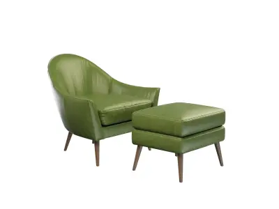 Armchair Ottoman 3D model
