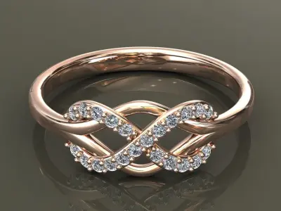 Ring Engagement Infinity 3D print model