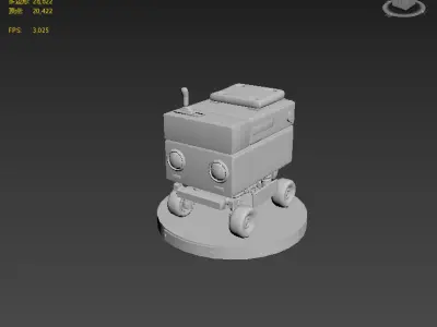 Next generation small car robots Low-poly 3D model