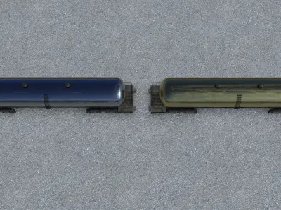 Train  wagon complete textures  and  material  model   Low-poly 3D model