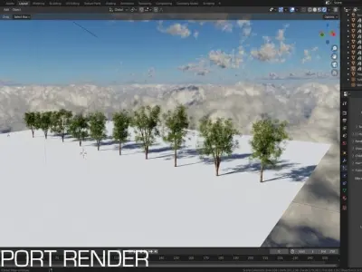 Blender 3 Massive Realistic Animated Tree Pack 3D model