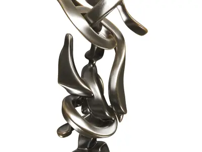 Avantgarde statuette Low-poly 3D model