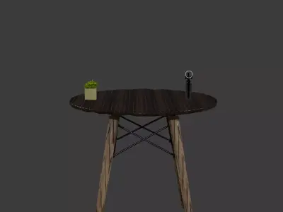 realistic table  Low-poly 3D model