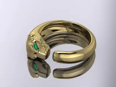  Panthere Ring Jewelry Gold Brand 3D print model