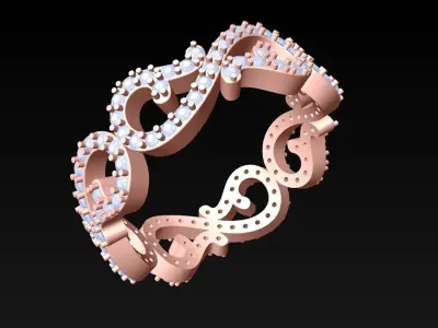 Diamond Ring - Womens Rings - N718259 3D print model