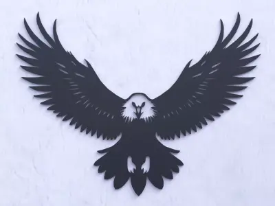 Eagle Spreading Wings Wall Decor 3D print model