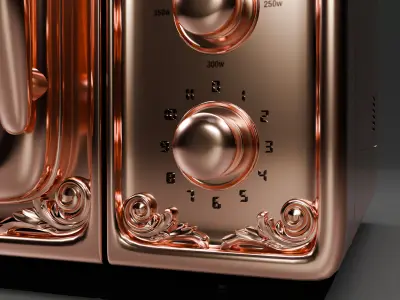 Vintage Microwave Oven 3D model