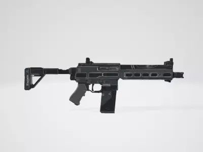 3D Assault Riffle Model Free low-poly 3D model