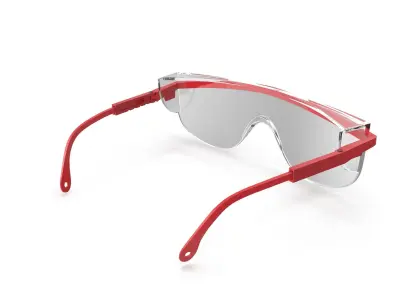 Glasses Safety Clear Low-poly 3D model