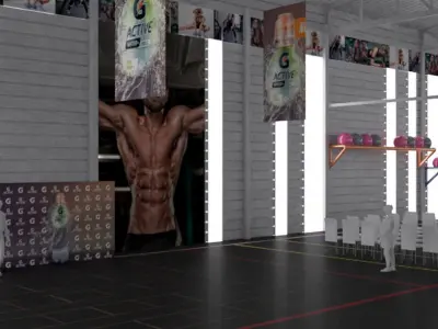 Sports event in Gym 3D model