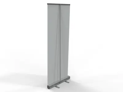 Roll-up graphic banner 80x200 3D model